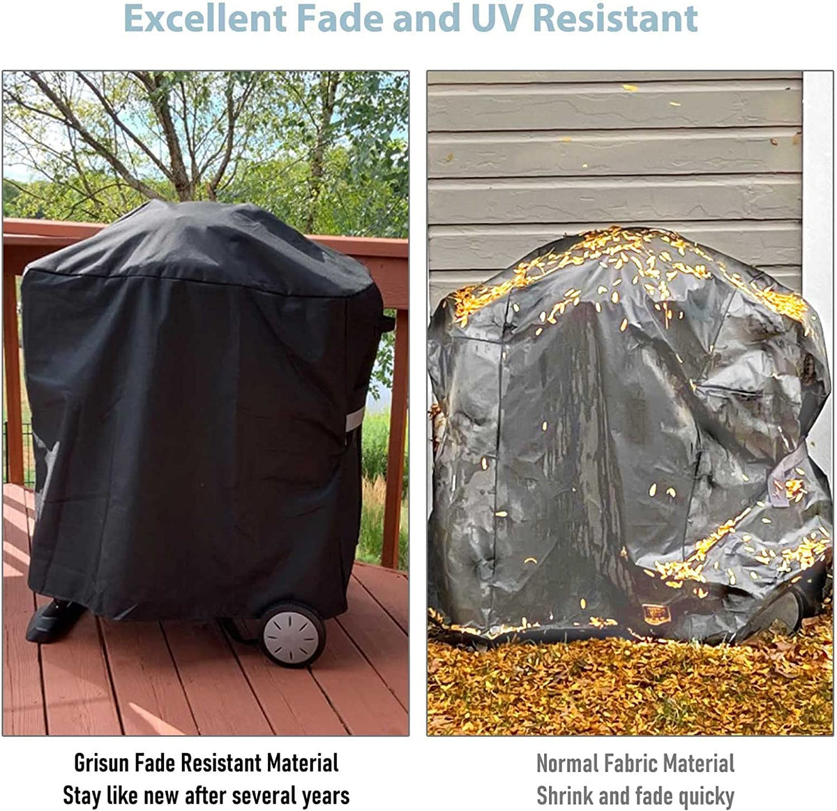 GRISUN Velcro straps secure the cover against wind during outdoor use.