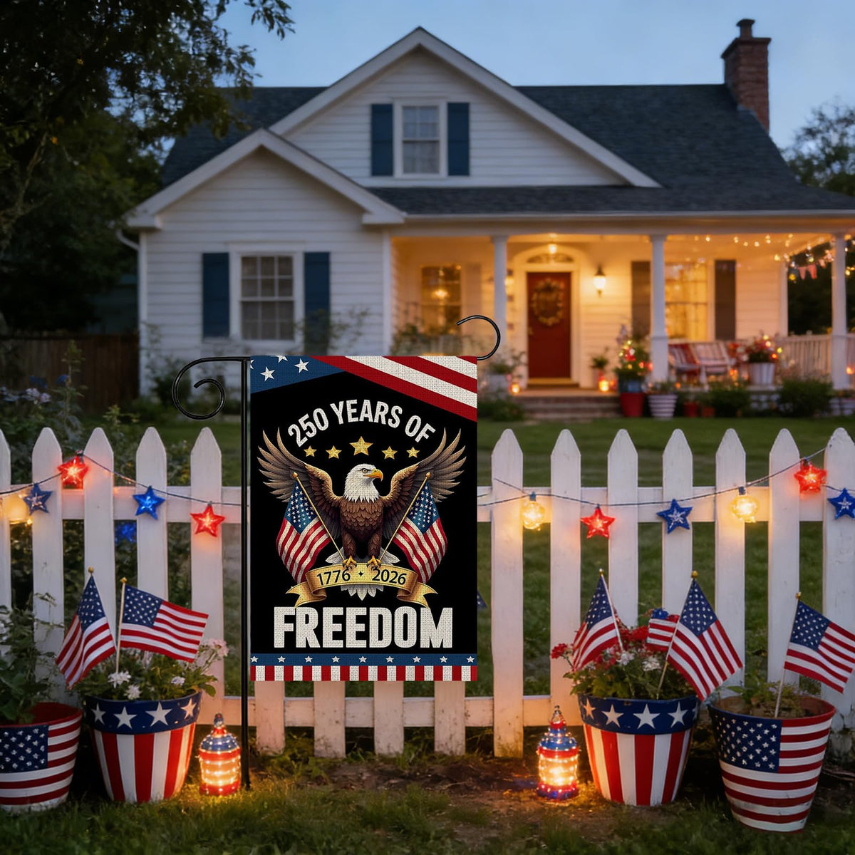 Gritose 12x18 inch garden flag fits standard flagpoles for easy outdoor setup.