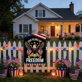 Gritose 12x18 inch garden flag fits standard flagpoles for easy outdoor setup.