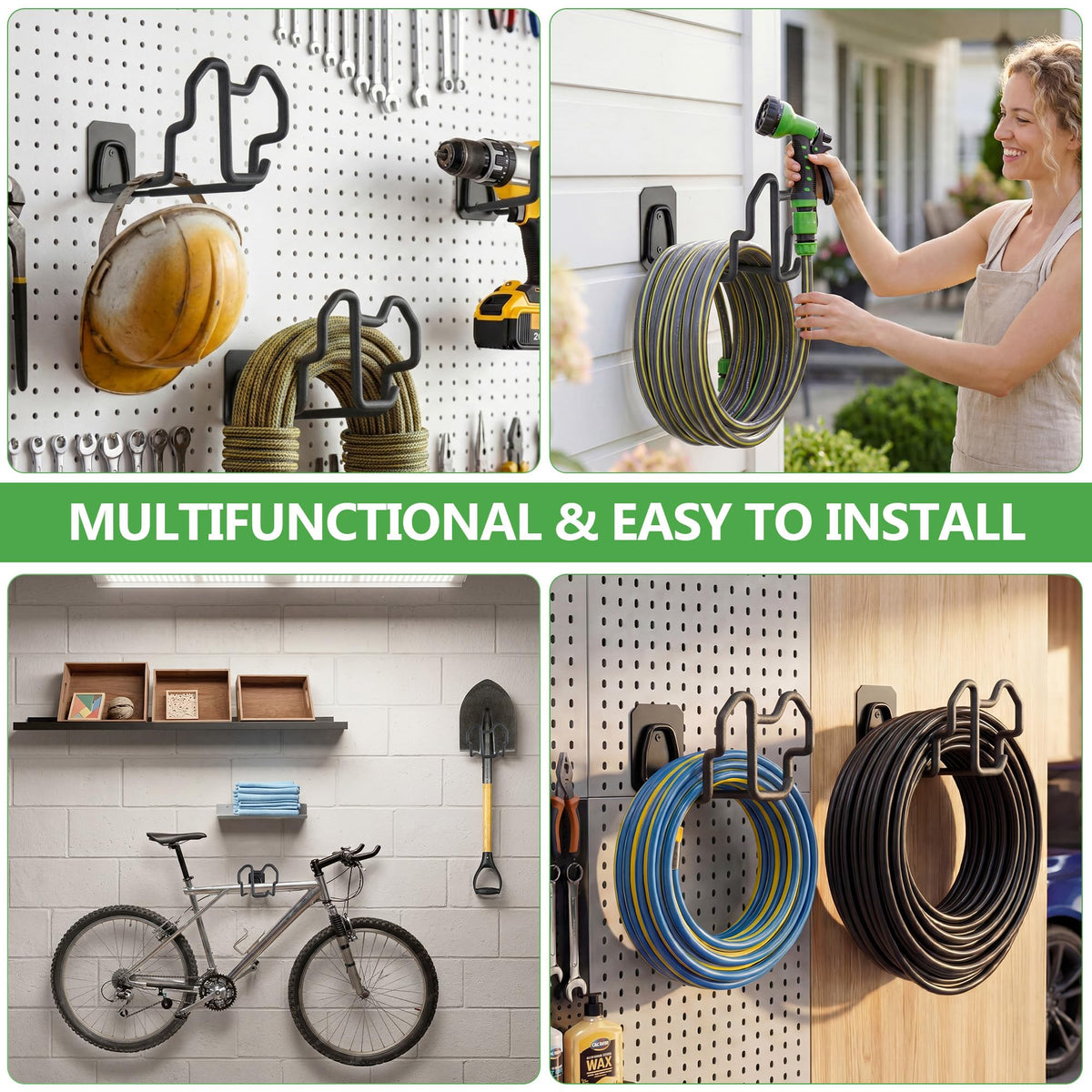 GritVibe indoor outdoor hose storage for versatile spaces.