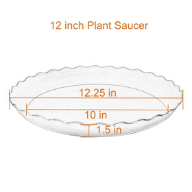 Grjoprt 12-inch plant saucer bottom view showing stable, sturdy base
