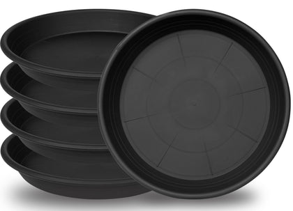 Grjoprt 14-inch plant saucer top view keeps indoor surfaces clean and organized