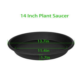 Grjoprt heavy-duty plant tray 14inch side view supports larger pots securely