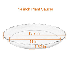 Grjoprt heavy-duty plant tray in durable plastic for indoor and outdoor use.
