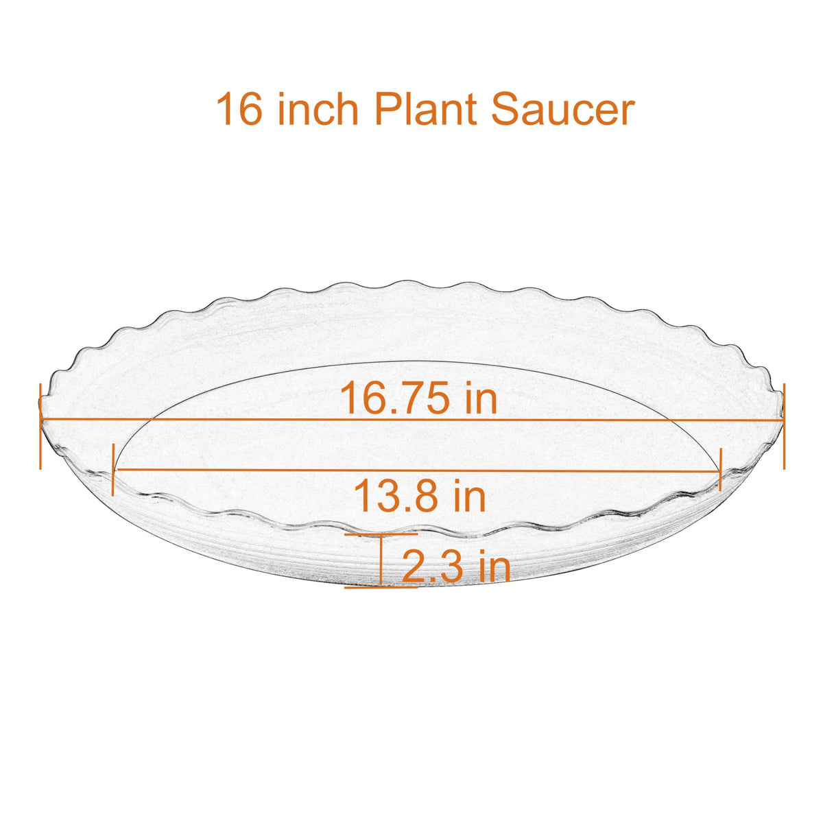 Grjoprt indoor-outdoor saucer round black protects surfaces.