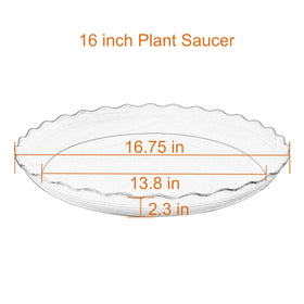 Grjoprt indoor-outdoor saucer round black protects surfaces.