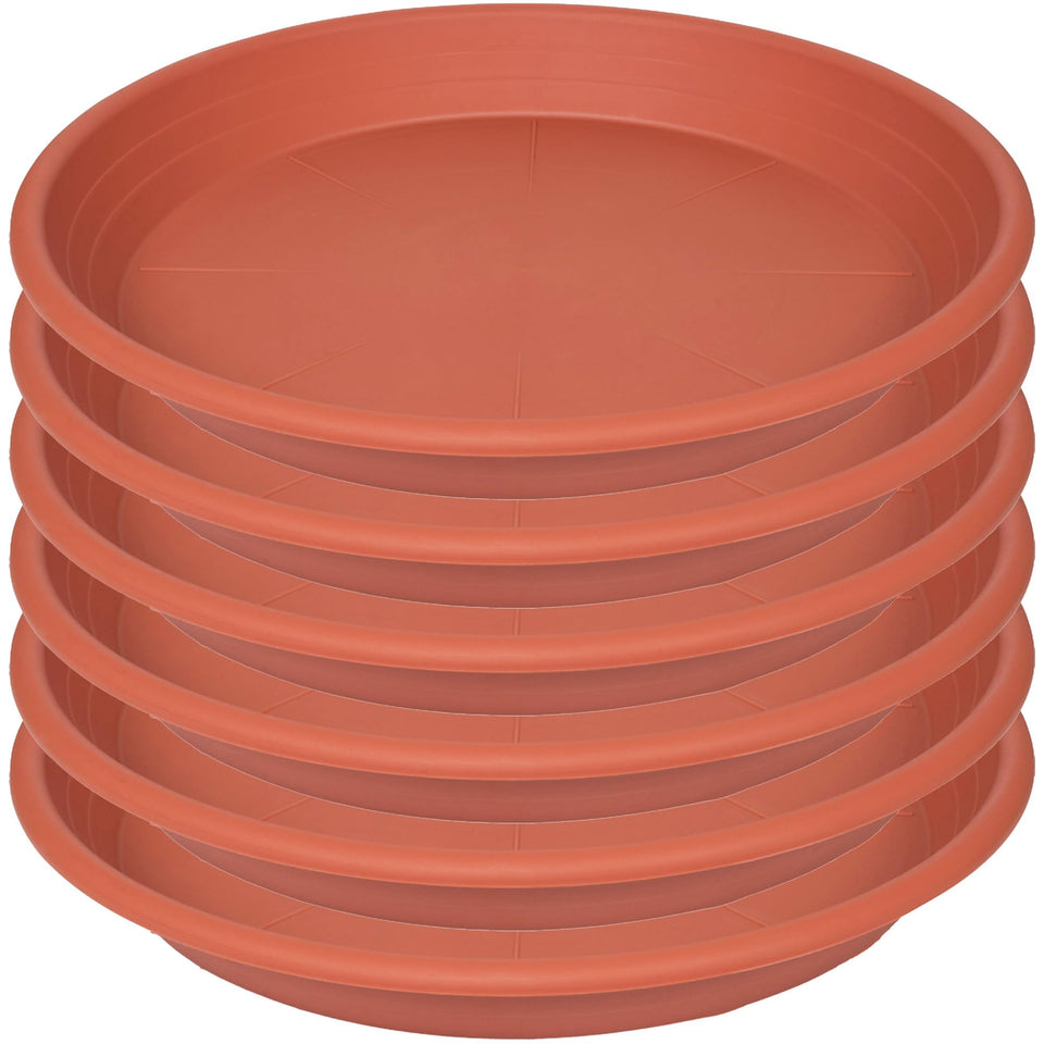 Grjoprt plant saucer 4inch for small pots keeps surfaces clean.