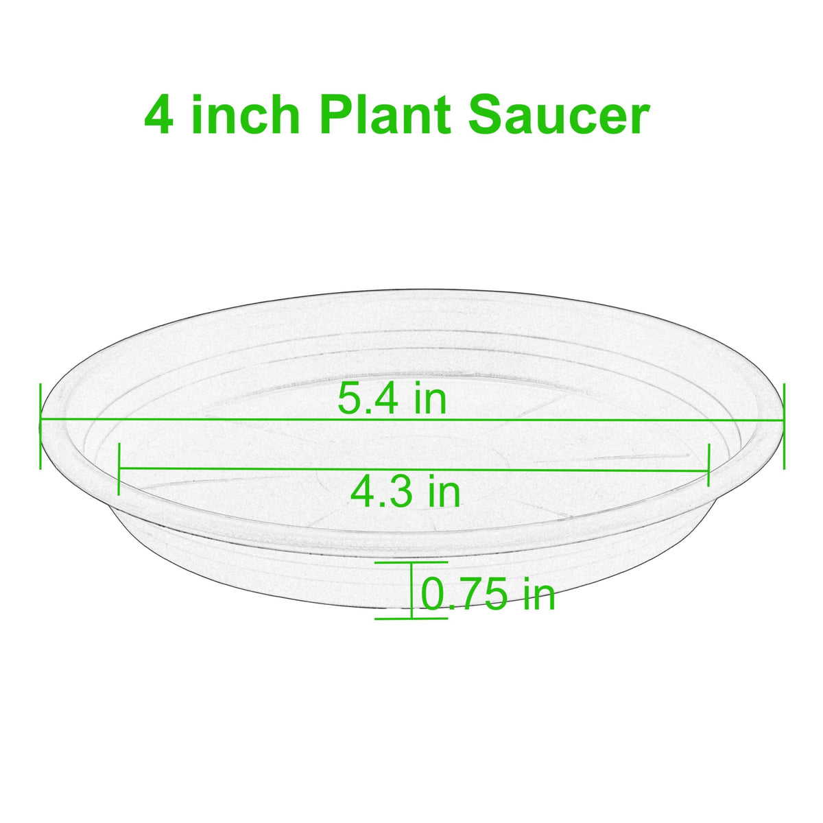 Grjoprt plant saucer 5inch fits medium pots and desks.