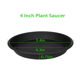 Grjoprt 6-inch black plant saucer prevents messes while watering indoors