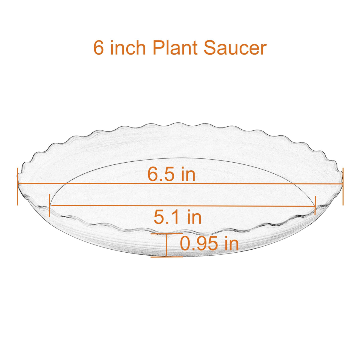 Grjoprt 8-inch white plant saucer ideal for medium pots and moisture control.
