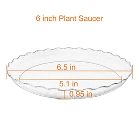 Grjoprt 8-inch white plant saucer ideal for medium pots and moisture control.