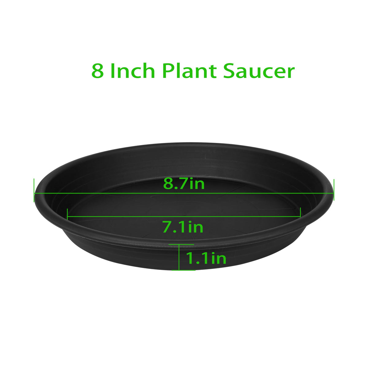 Grjoprt 8-inch saucer stacked for space-saving storage