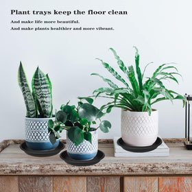 Grjoprt recyclable polypropylene saucers offer eco-friendly gardening options.