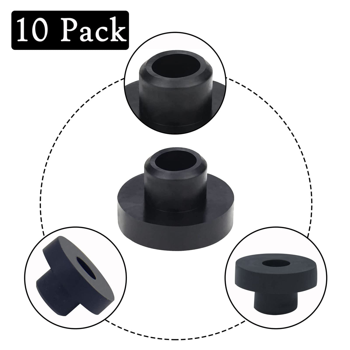 GrliTra grommet fits 33/64 inch tank holes for broad compatibility