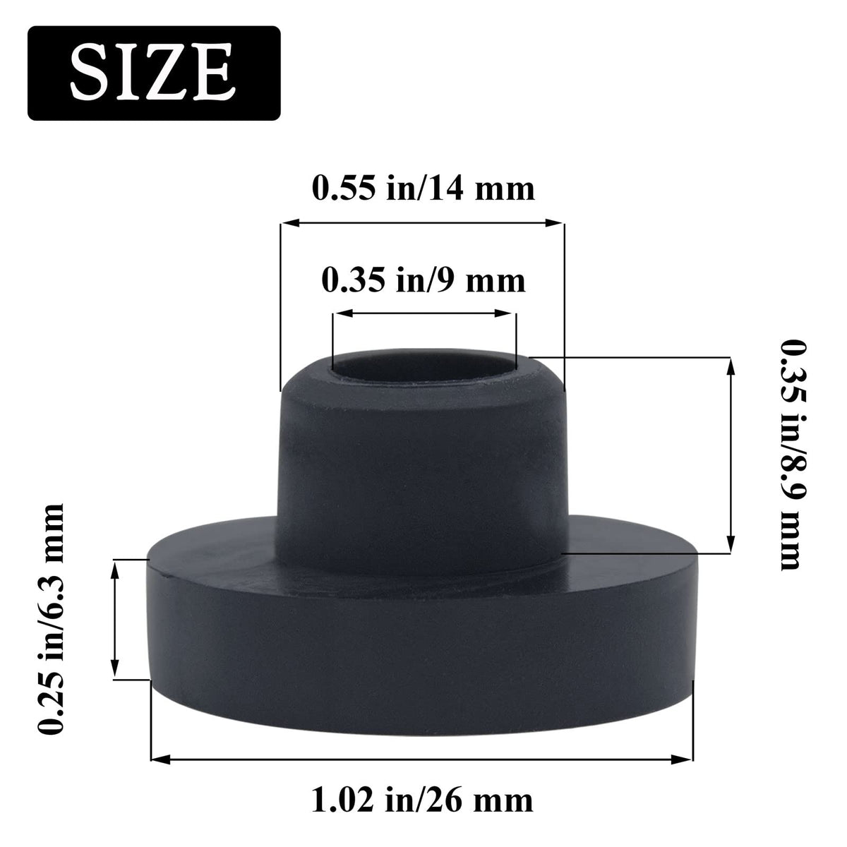 GrliTra grommet highlighting 5/8 inch height for precise alignment
