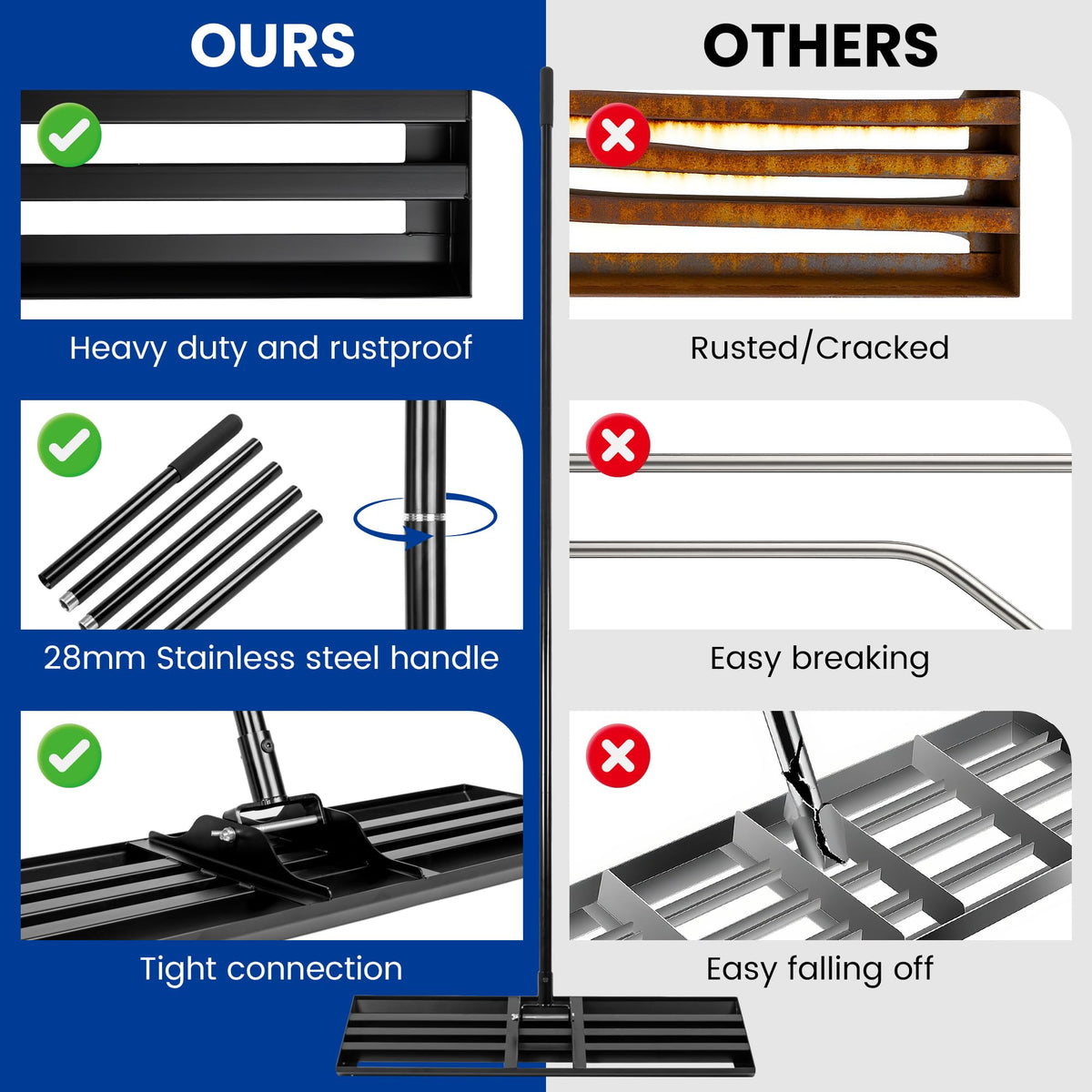 Grohcazt rake supports golf field maintenance and turf prep.