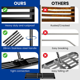 Grohcazt rake supports golf field maintenance and turf prep.