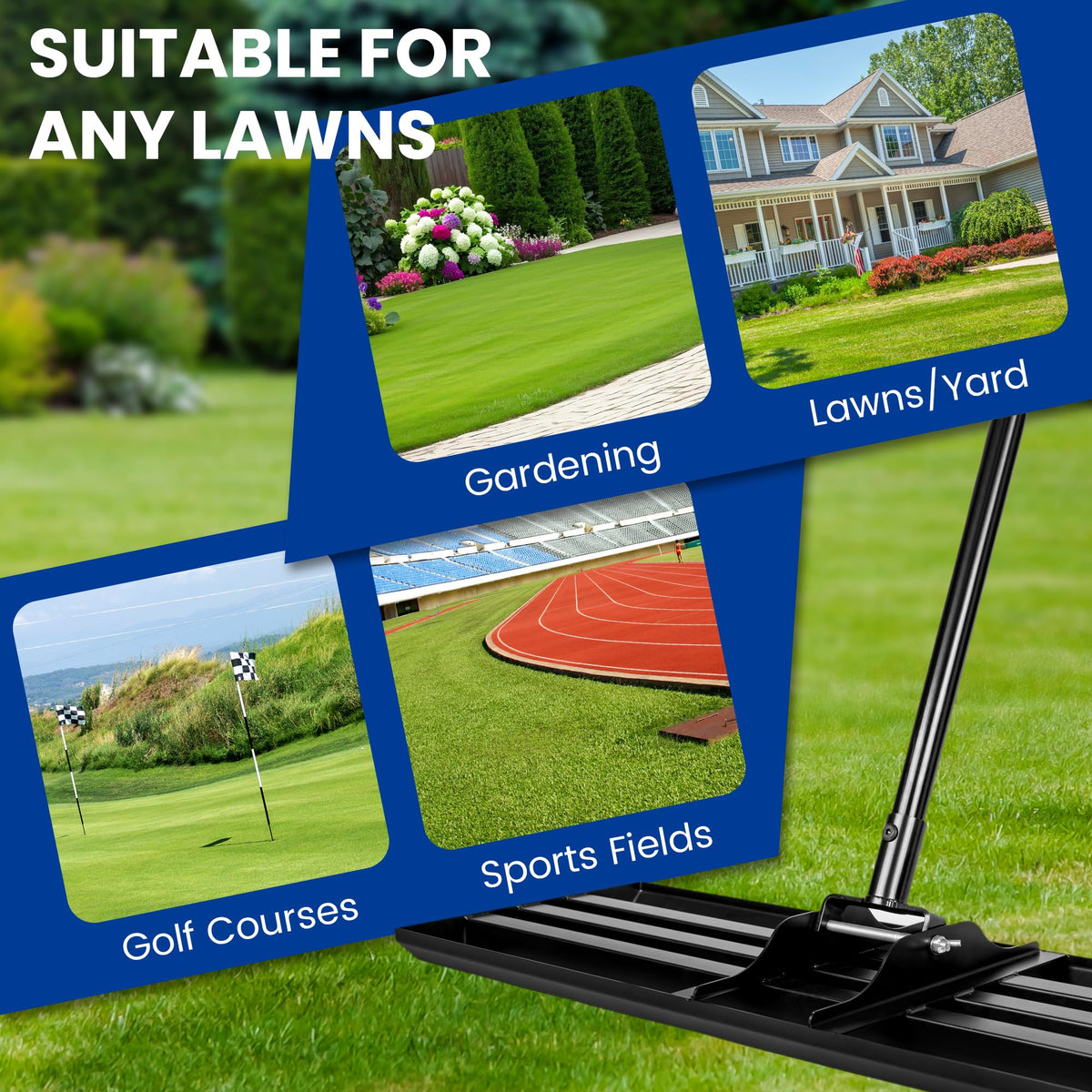 Grohcazt soil leveler helps landscape grading with consistent results.