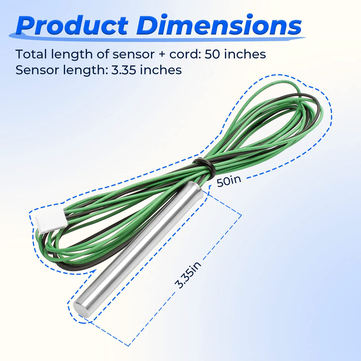 GRONGU 3-wire NTC 100K thermistor for precise pool temperature readings.