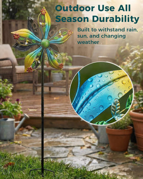Gronhof wind spinner height reaches 57 inches, adjustable for varied yards.