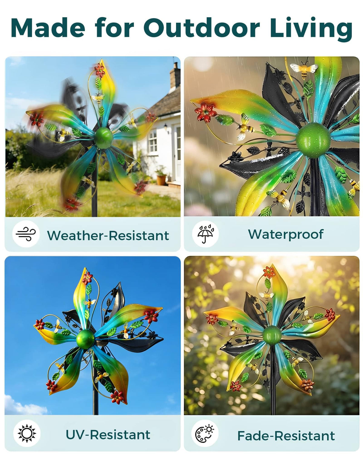 Gronhof wind spinner quick assembly with clear illustrated instructions.