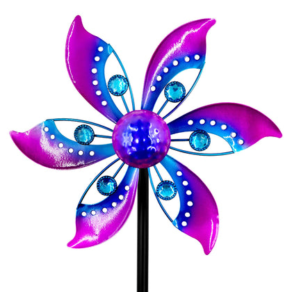 Gronhof wind spinner purple blade closeup; vibrant color for outdoor appeal.