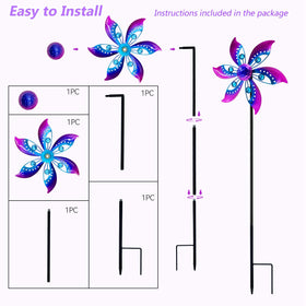 Gronhof wind spinner purple motion elevates outdoor ambiance.