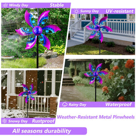 Gronhof wind spinner purple yard decor brightens outdoor spaces.