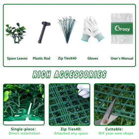 Grooy panels include zip ties and gloves for easy installation.