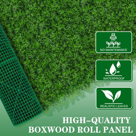 Grooy boxwood panel kit includes zip ties and gloves for quick installation.