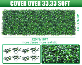 Grooy boxwood roll panel demonstrates indoor-outdoor versatility for decor.
