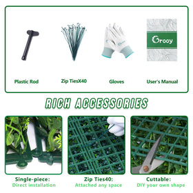 Grooy indoor outdoor wall grass panel kit for versatile decorating and easy setup.