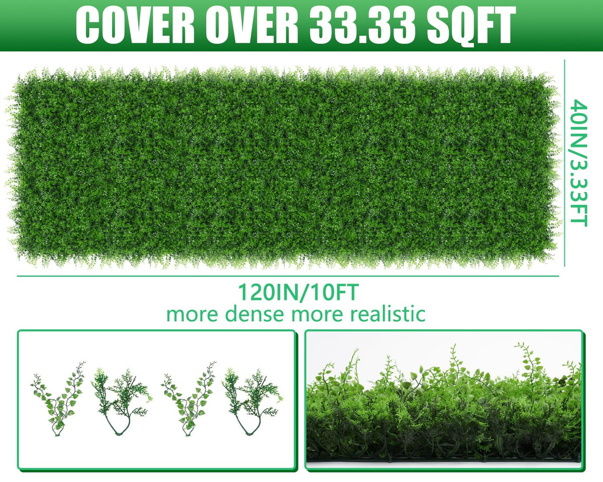 Grooy privacy fence panel for outdoor spaces adds lush greenery and separation.