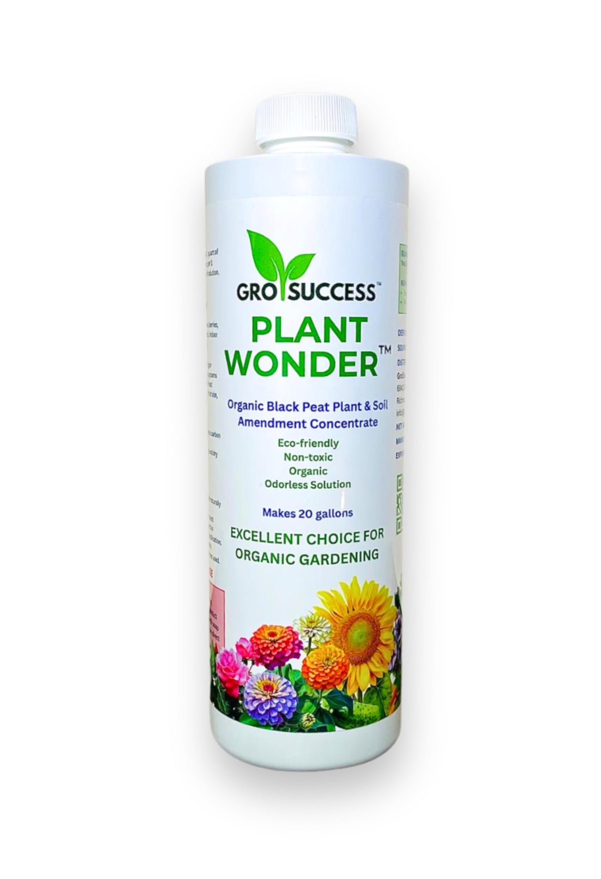 GroSuccess PlantWonder bottle pouring, easy weekly feeding for plants