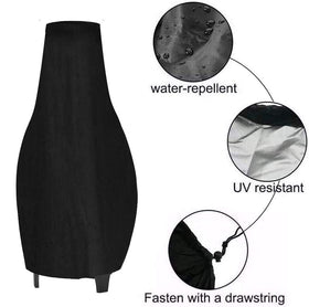 Groumh patio chiminea cap shields against rain and snow across seasons.