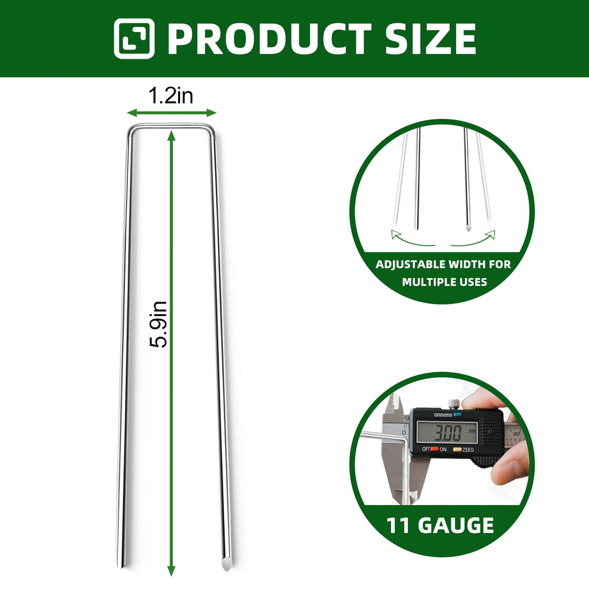 Grovellis garden hose stake keeps irrigation lines in place