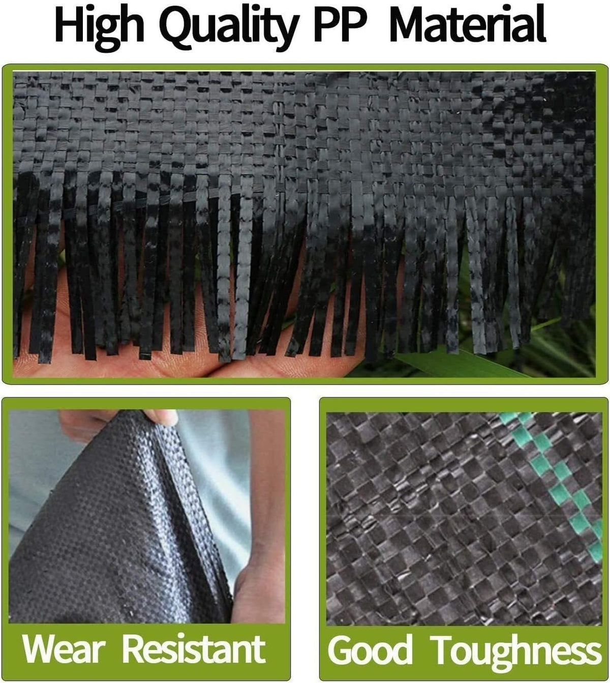 Groweco Driveway Fabric 4oz close-up emphasizes tear-resistance and strength