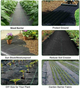 Groweco driveway fabric over gravel path demonstrates heavy-duty design