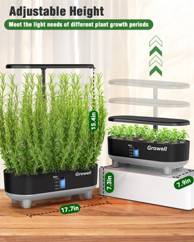Growell 8L reservoir with clear window for easy water monitoring