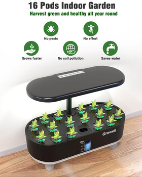 Growell adjustable light height pole for different plant stages