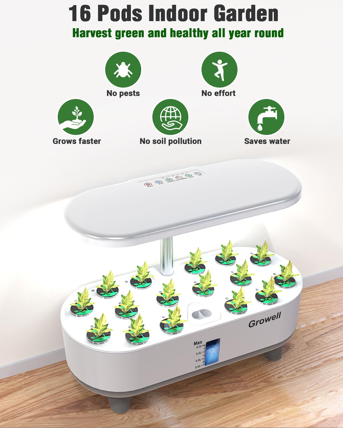 Growell hydroponics gift-pack image featuring complete starter kit for indoor gardening enthusiasts.