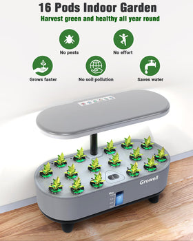 Growell included accessories depict a ready-start indoor garden kit.