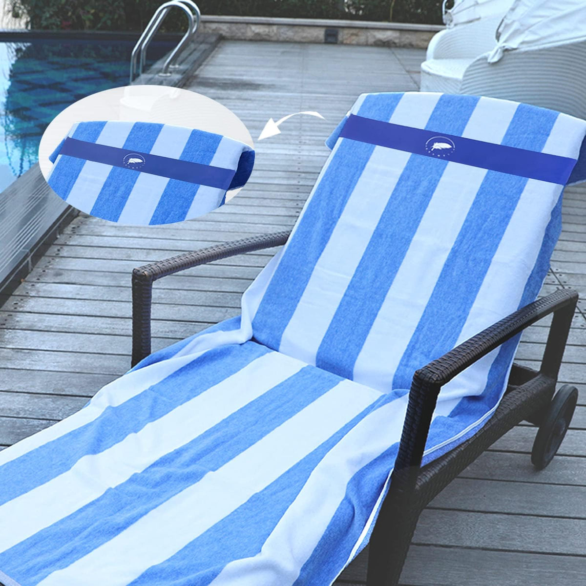 Growell six-pack towel bands versatile for outdoor activities and travel.
