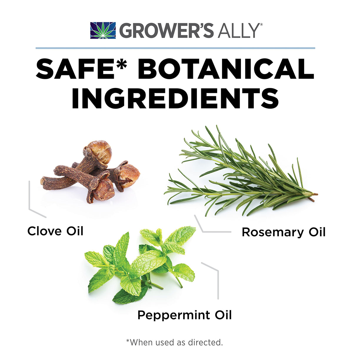 OMRI listed emblem on the Grower’s Ally label indicating organic suitability.