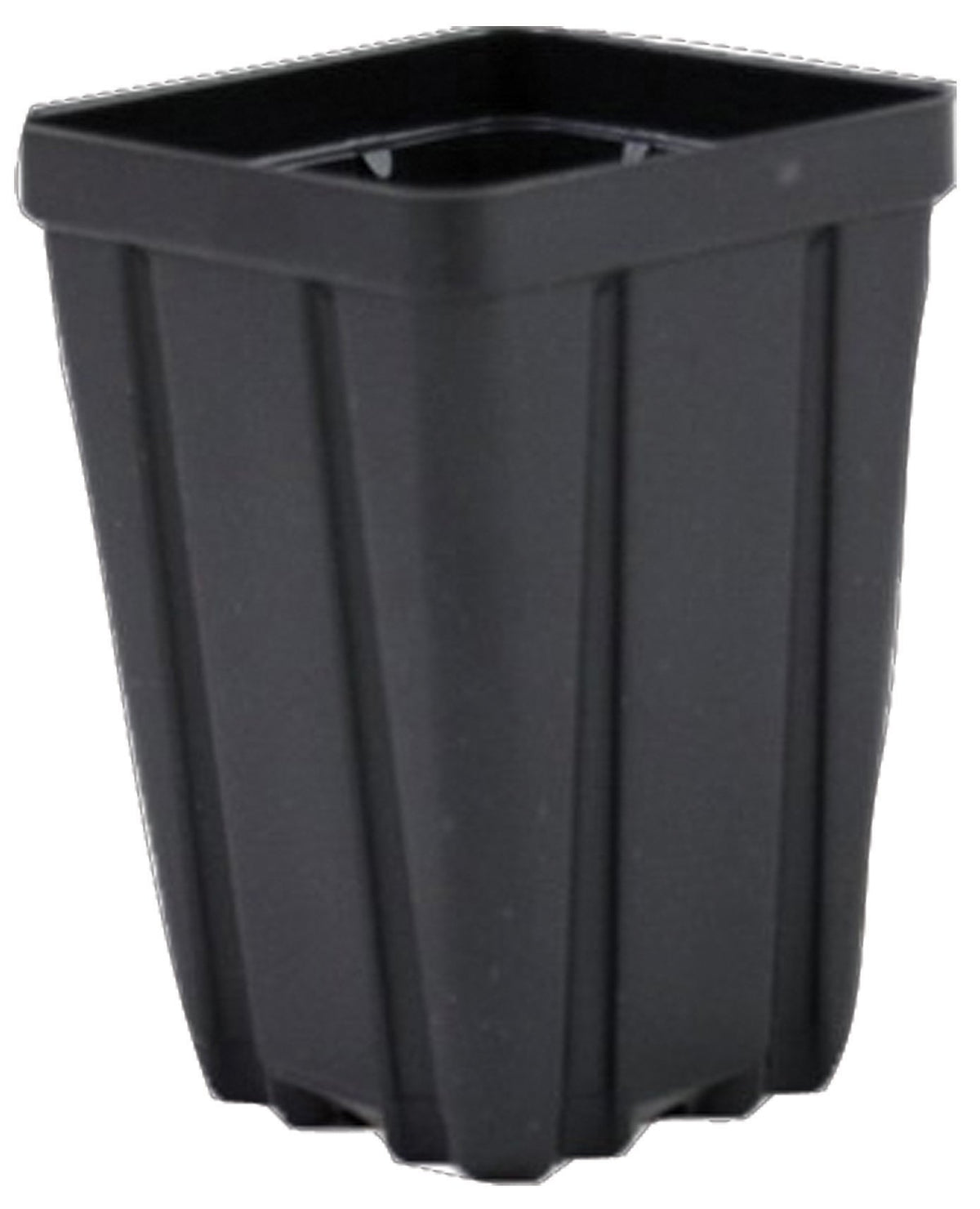 Growers Solution square greenhouse pot 3.5x5 inch black, durable deep pot for cuttings and seedlings.
