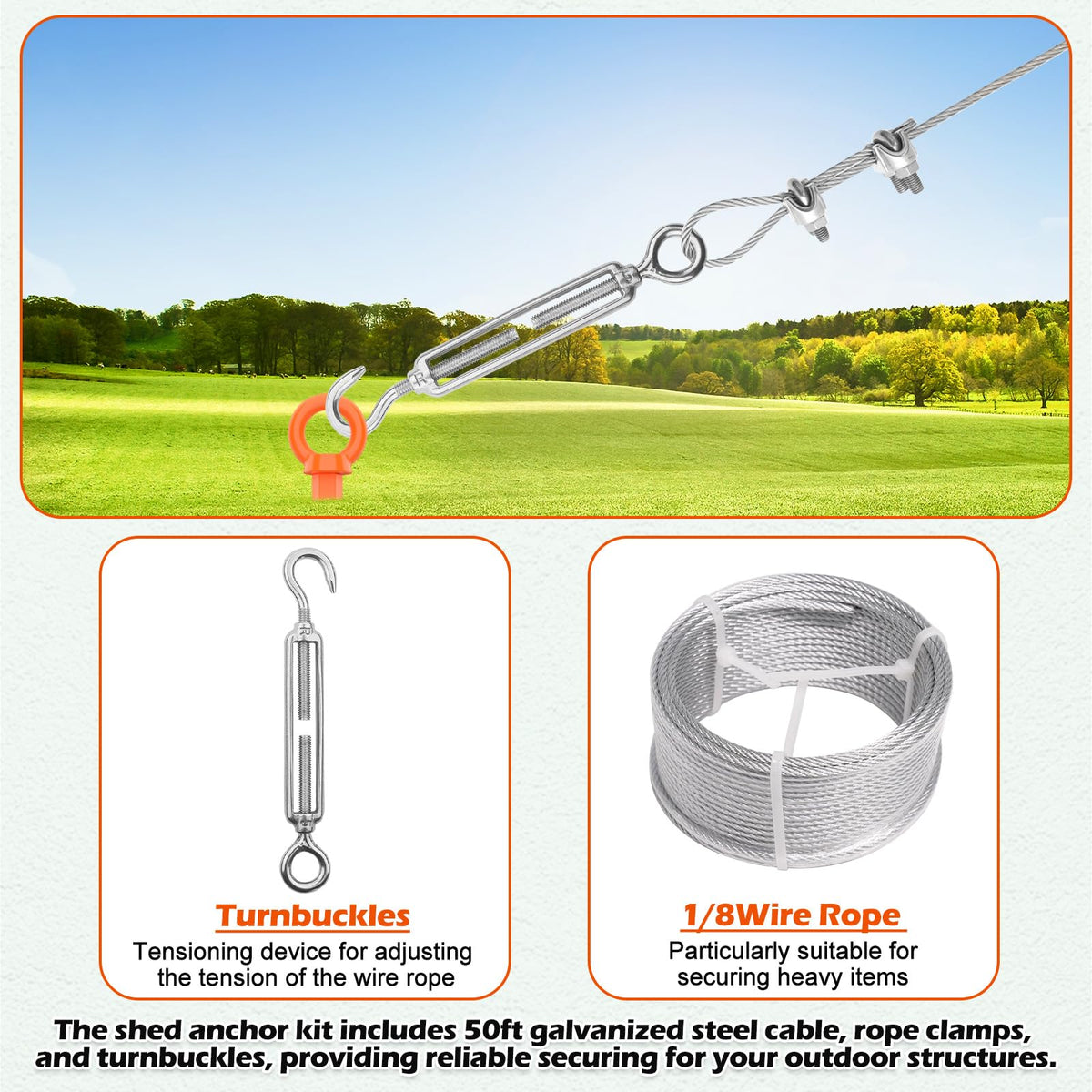 GrowGlow eye-to-eye turnbuckles for precise tension control