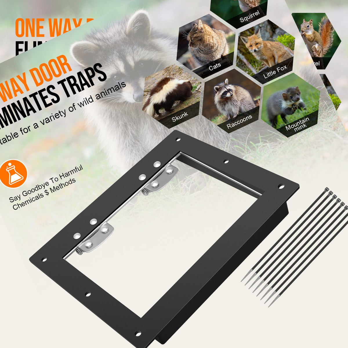 GROWLING under-deck placement enables discreet raccoon management outside living areas.