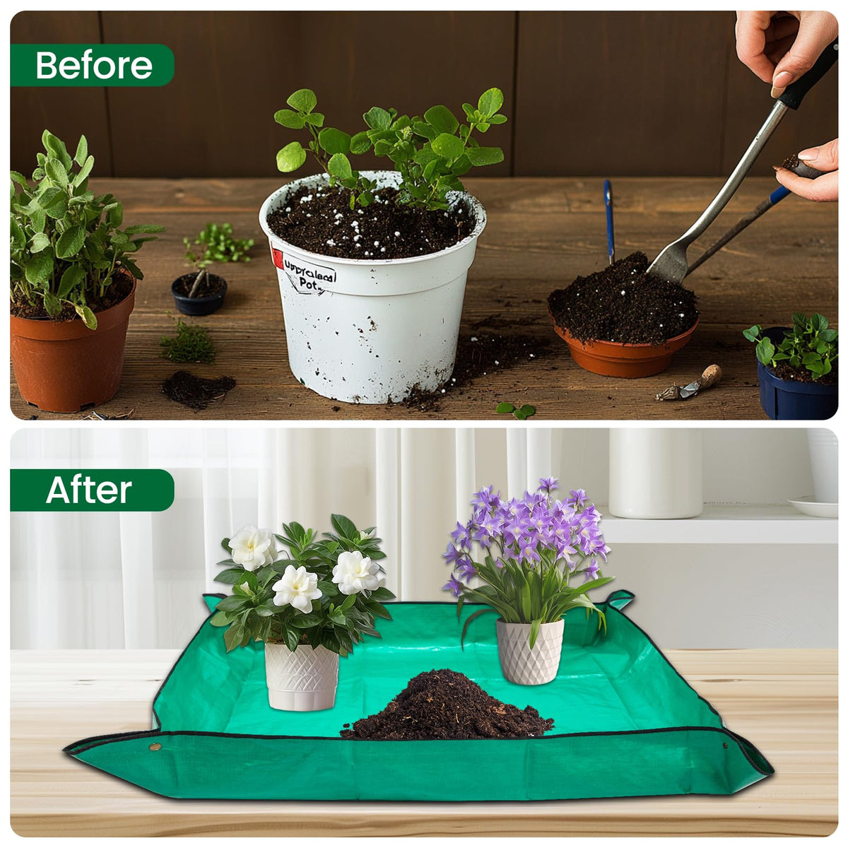 Growneer 18-inch rectangle training pots ideal for indoor or outdoor use.