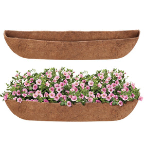 GROWNEER 2-pack 36in trough liner ready for easy installation in hanging baskets.