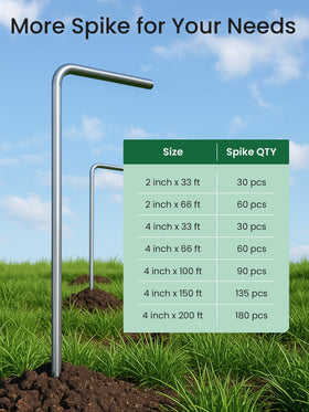 GROWNEER 6.3-inch steel spikes securing edging to ground for sturdy, lasting hold.